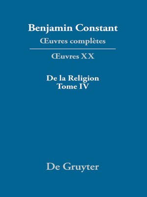 cover image of De la Religion, considérée dans sa source, ses formes et ses développements, Tome IV